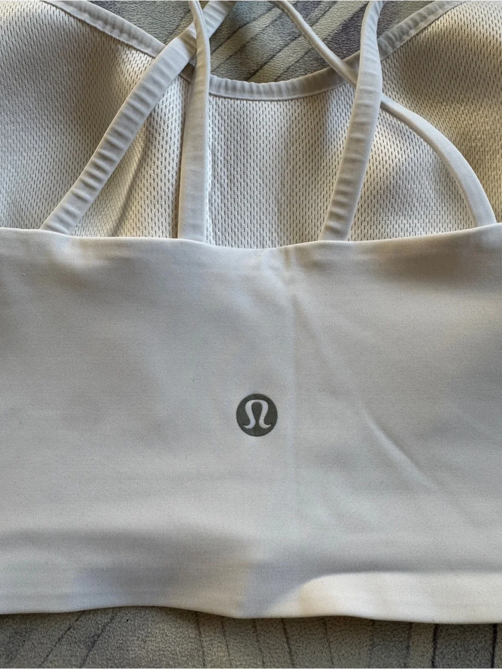 Lululemon Like A Cloud Longline bra, B/C, White, 6